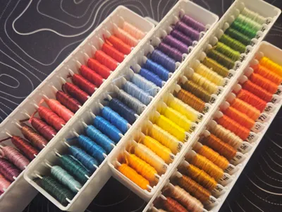 Embroidery Thread Holder Gridfinity 1x5