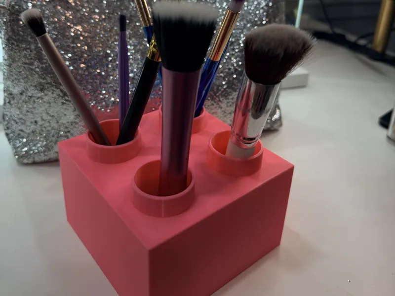 Giant Brick Makeup Brush Holder & Vanity Organizer