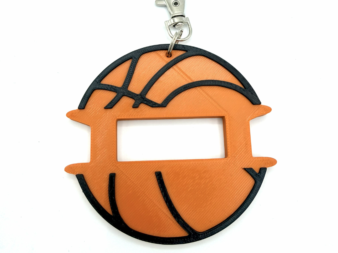 Basketball: Hair Tie Holder Bag Tag - 1
