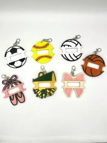 Accesorio para sujetar ligas de cabello: Basketball: Hair Tie Holder Bag Tag — vista de referencia 5
