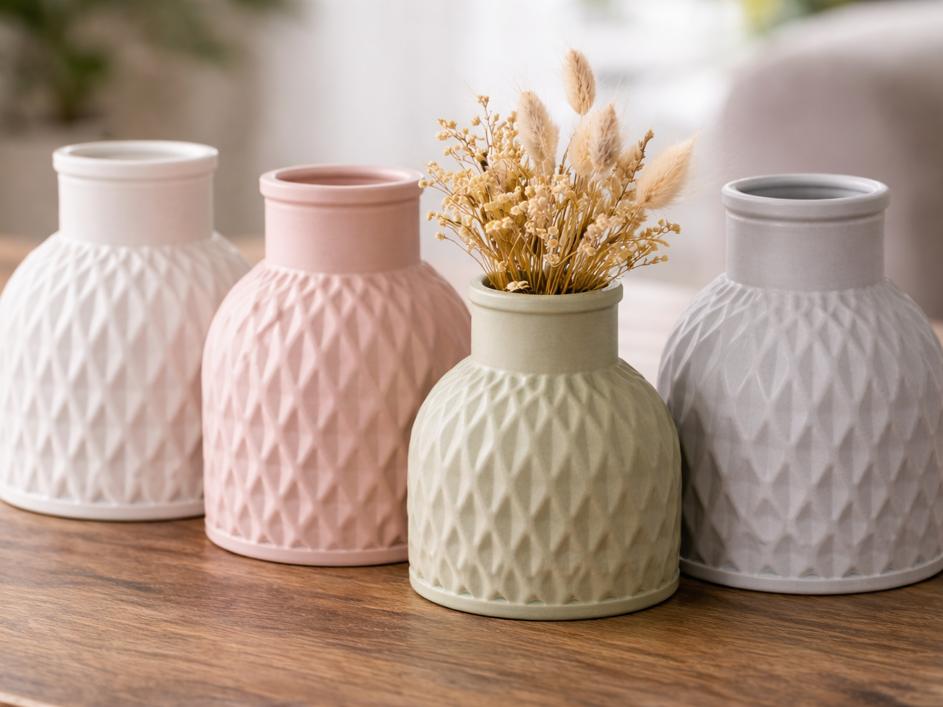 Textured Mini Vase – Modern Geometric Decor