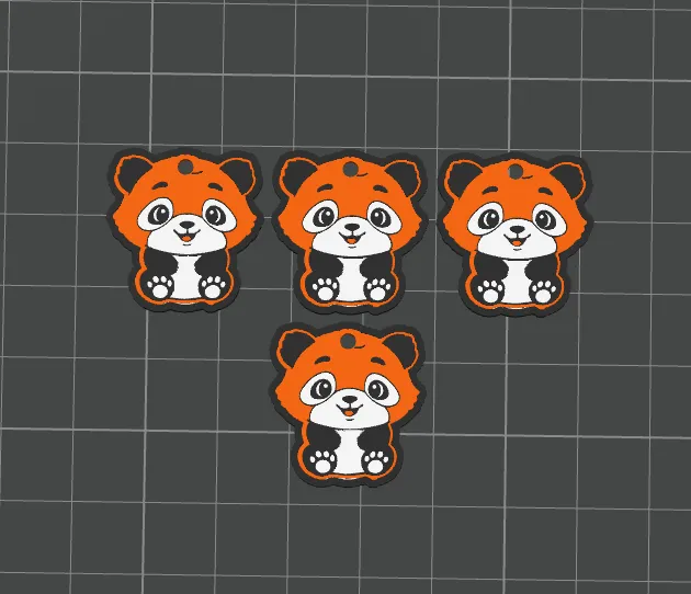Boucles d'oreilles de panda roux view 3