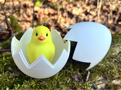 Easter Fillable Candy Egg with Chick