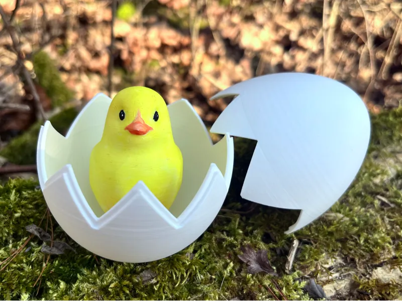 Easter Fillable Candy Egg with Chick