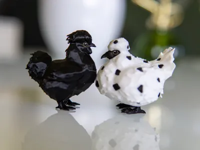 Silkie Chicken Figurines