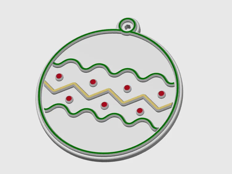 Chirstmas tree decoration zig-zag ball