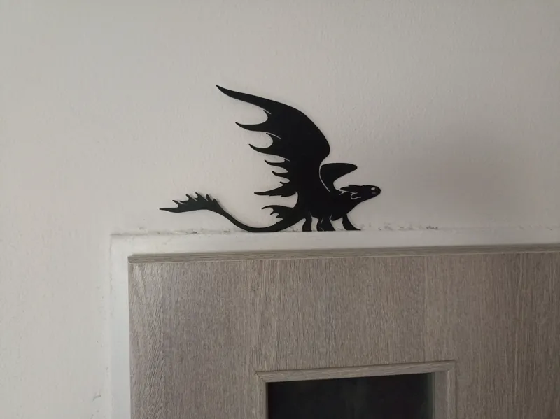 dragon Night Fury Toothless door decor.