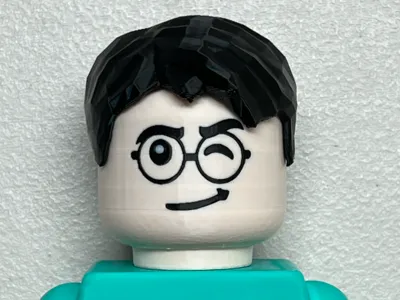 Big Brick * Male Face Winking With Glasses