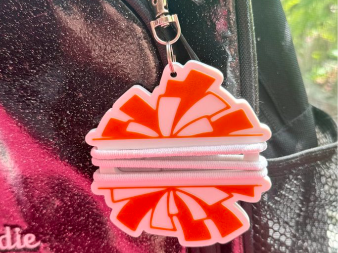 Pom Pom Hair Tie Bag Tag - 1