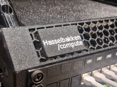 Custom sign plate for Lab Rax top vent piece