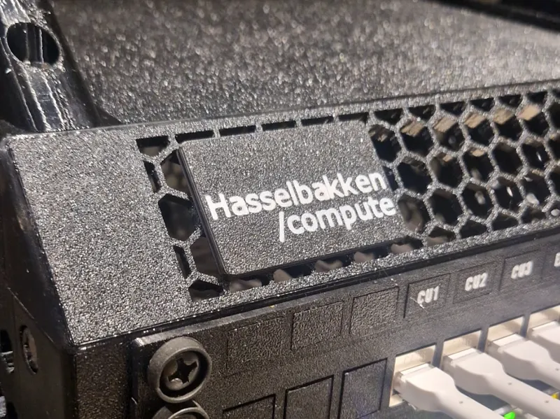 Custom sign plate for Lab Rax top vent piece