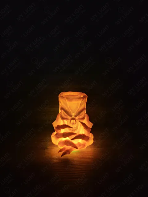 Skeleton Hands Skull LED Candle Holder view 2
