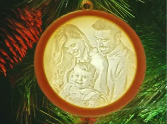 Personalized Lithophane Christmas Ball