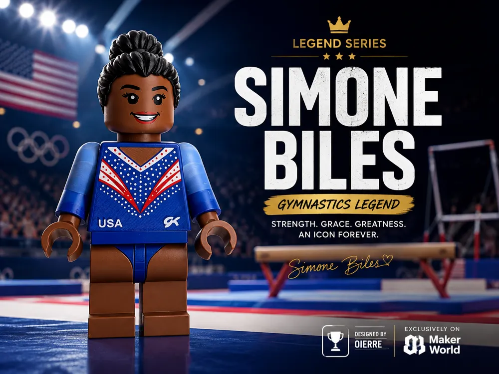 Accesorio para impresora 3D: Simone Biles – Gymnastics Icon | LEGEND SERIES. Referencia del modelo original.