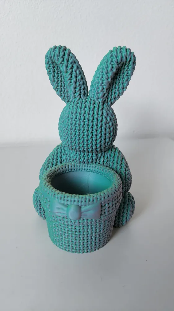 Knitted Easter Bunny - Free 3D Print Model - MakerWorld