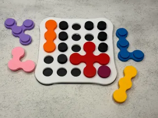 Puzzle Game - 5 different boards, & storage case