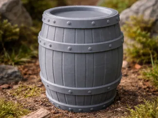 Medieval Barrel – 28mm Scale (Tabletop)