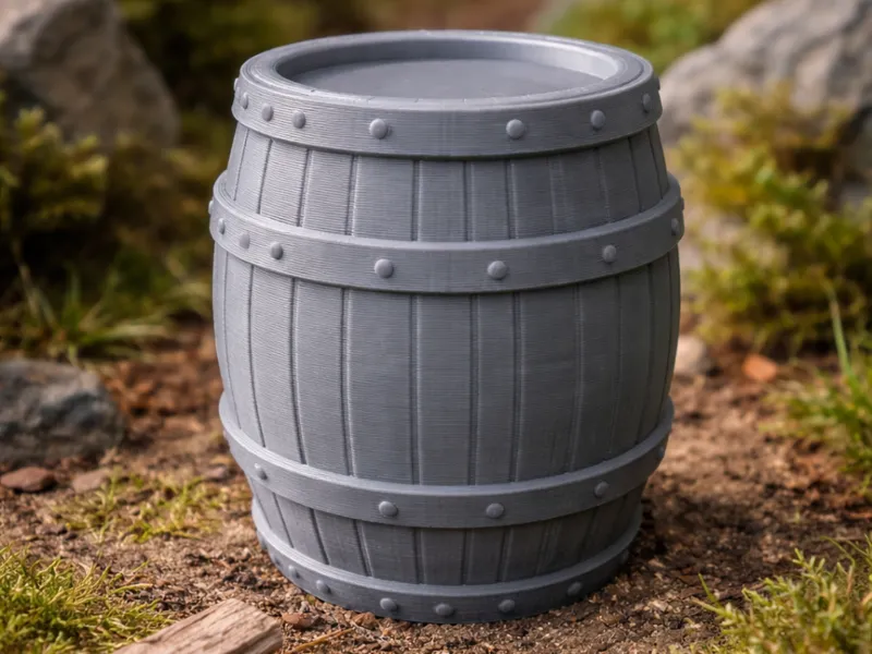 Medieval Barrel – 28mm Scale (Tabletop)