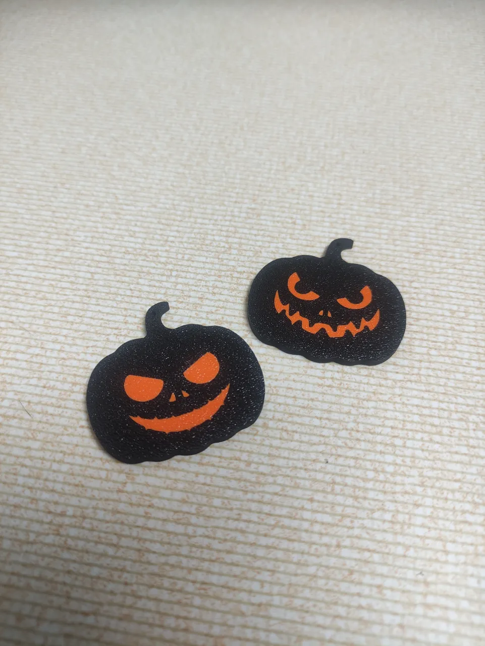 Pumpkin earrings 1 view 3
