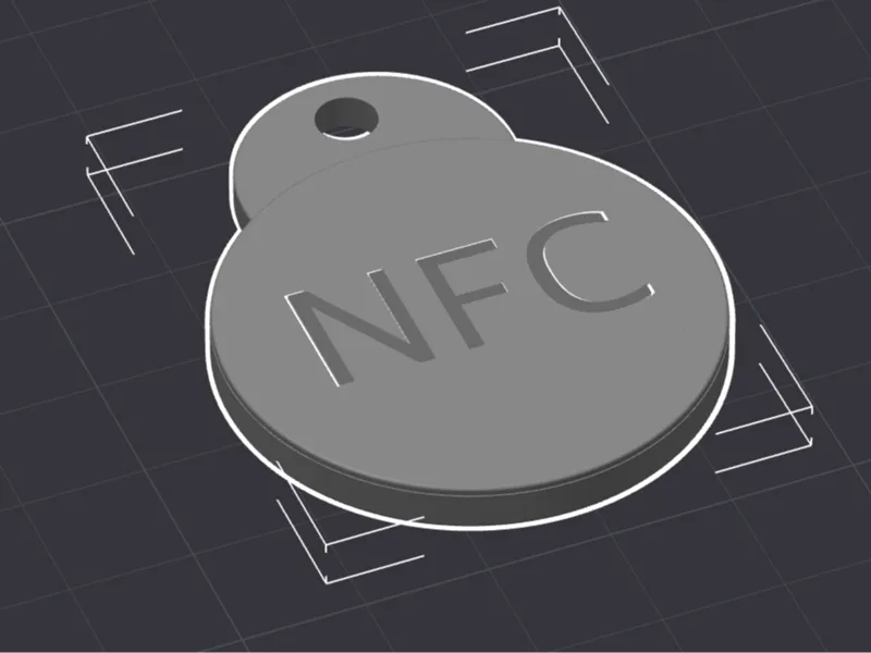 NFC Schlüsselanhänger mit Pause im Druck
