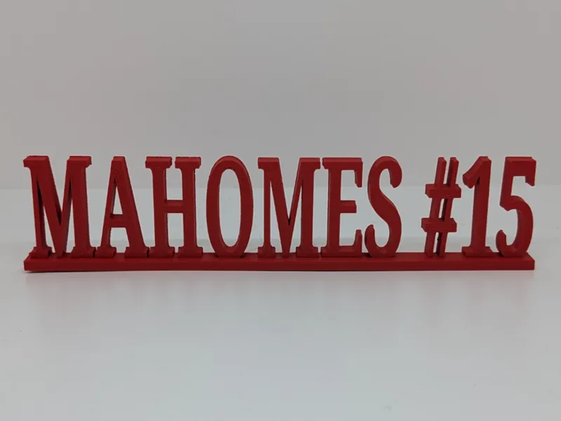 Kansas City Chiefs Patrick Mahomes Name Sign