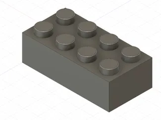 Leg.o Brick 2x4 (works with the real ones)