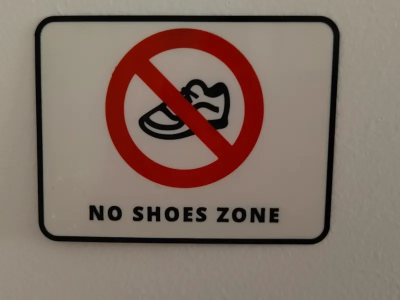 No Shoes Zone