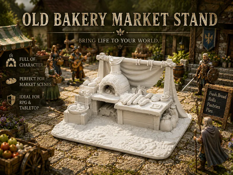 Old Bakery Market Stand – Fantasy Terrain