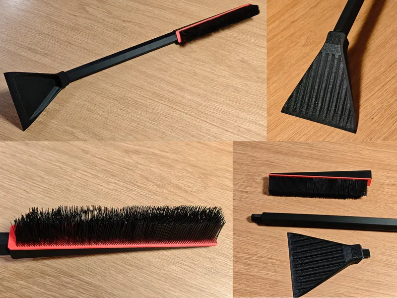 Ice Scraper with Brush | Fully 3D Printed no AMS