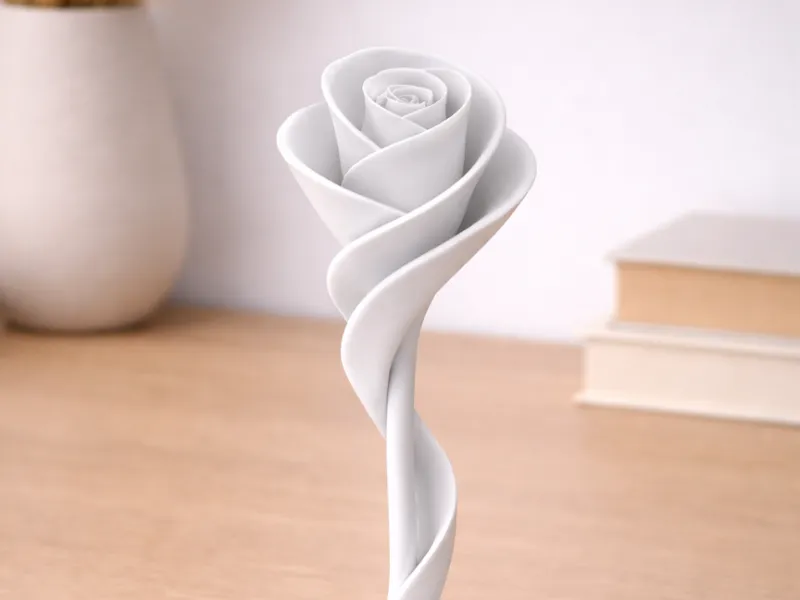 Twisted Rose Sculpture