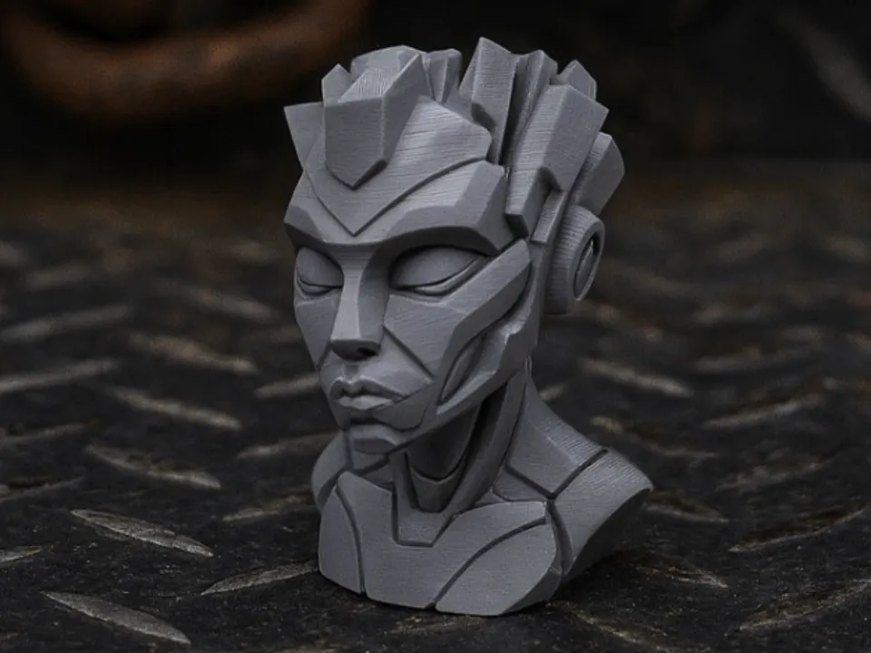 Dreaming Neo-Cyborg Bust - Free 3D Print Model - MakerWorld