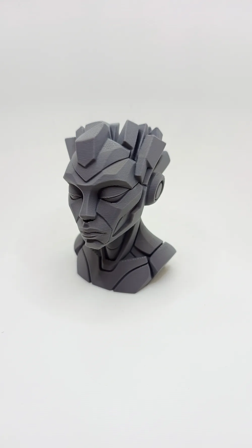 Dreaming Neo-Cyborg Bust - Free 3D Print Model - MakerWorld