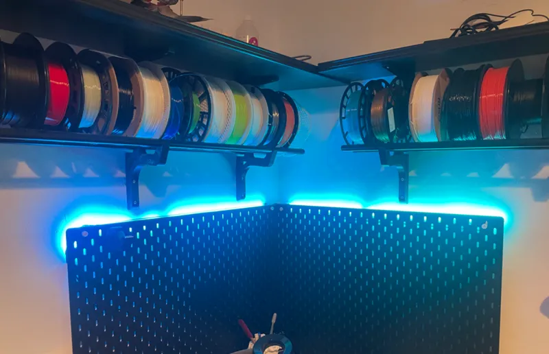 Wall-Mounted Spool Brackets for Ikea RACKA