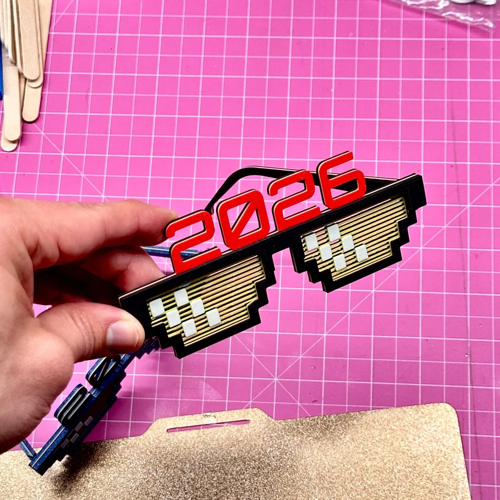 Özel Tasarım Yılbaşı Gözlüğü, Eğlenceli Dekoratif Parti Aksesuarı, Koleksiyonluk Hediyelik