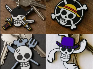 ONE PIECE SKULLS KEYCHAIN COMPILATION