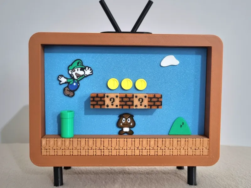 Super Mario Bros Level / Luigi / Retro TV