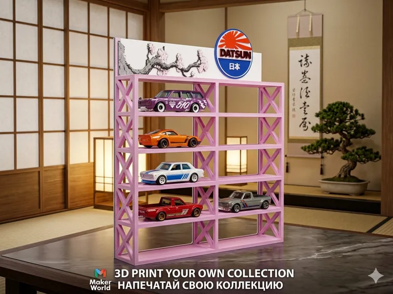 DATSUN 1:64 NO AMS display,  garage , wall/Stand