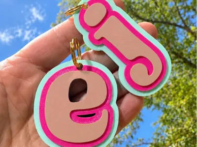 English Alphabet Letter Keychains - NO Ams Needed