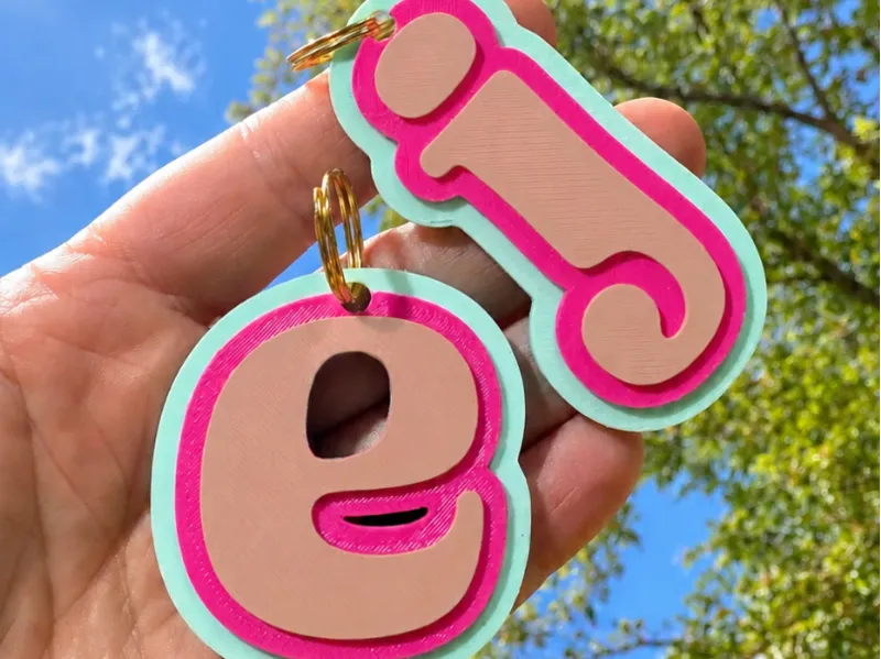 English Alphabet Letter Keychains - NO Ams Needed