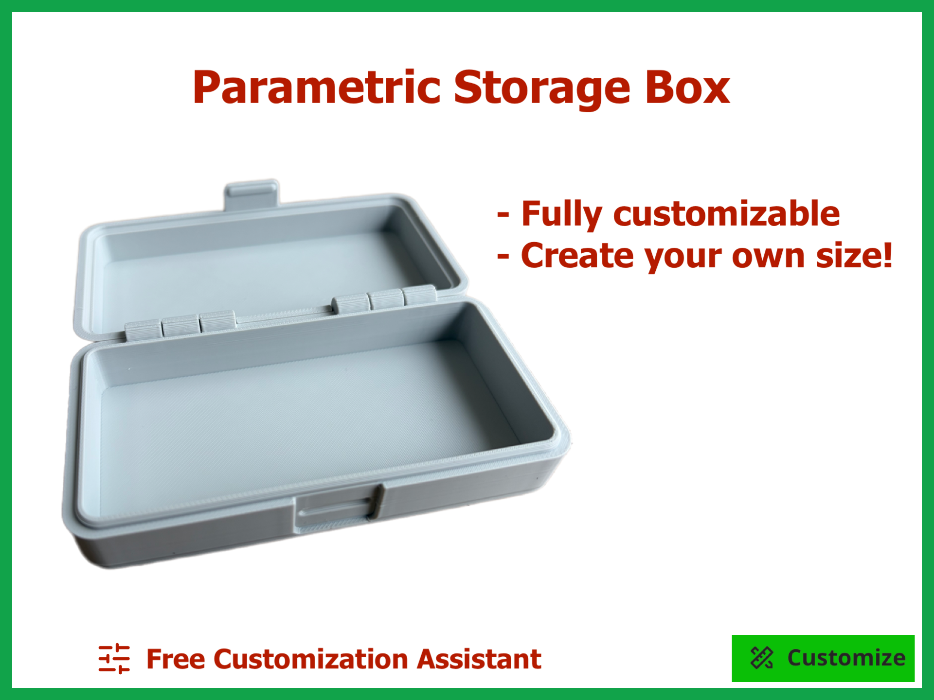 Parametric Storage Box - Free 3D Print Model - MakerWorld