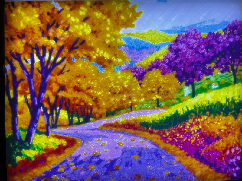 Autumn Road Color Lithophane