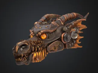 Steam punk dragon head