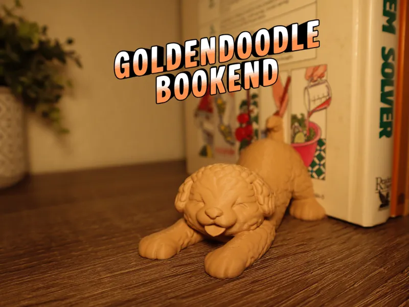 Goldendoodle Bookend