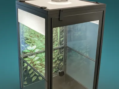 DIY Terrarium 235x220x430mm with HueForge Back Panel