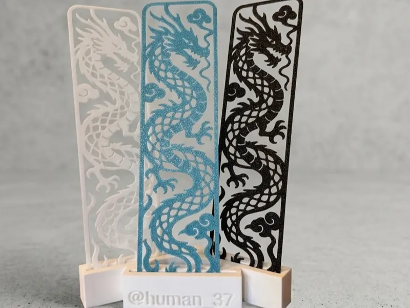 Dragon Cutout Bookmark | Fast Single-Color Print