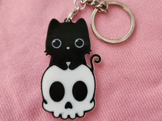 Cute Skull Kitty Keychain/Bag Charm