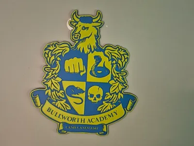 Bully Bullworth Academy wall plaque hueforge