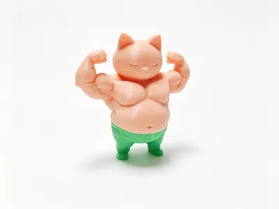 Wacky Toy Figurine - Muscle Cat