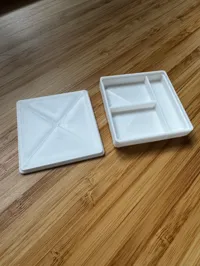 Boîte empilable 5x5 avec couvercle, 3 compartiments — photo 3