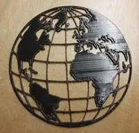 Décoration murale globe terrestre 2D — photo 2
